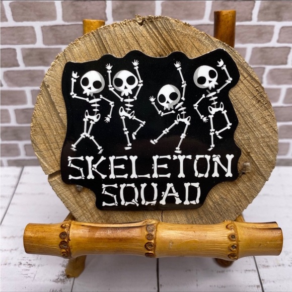 NEW 3 Skeletons Best Friends Waterproof Vinyl Stickers - Picture 4 of 6